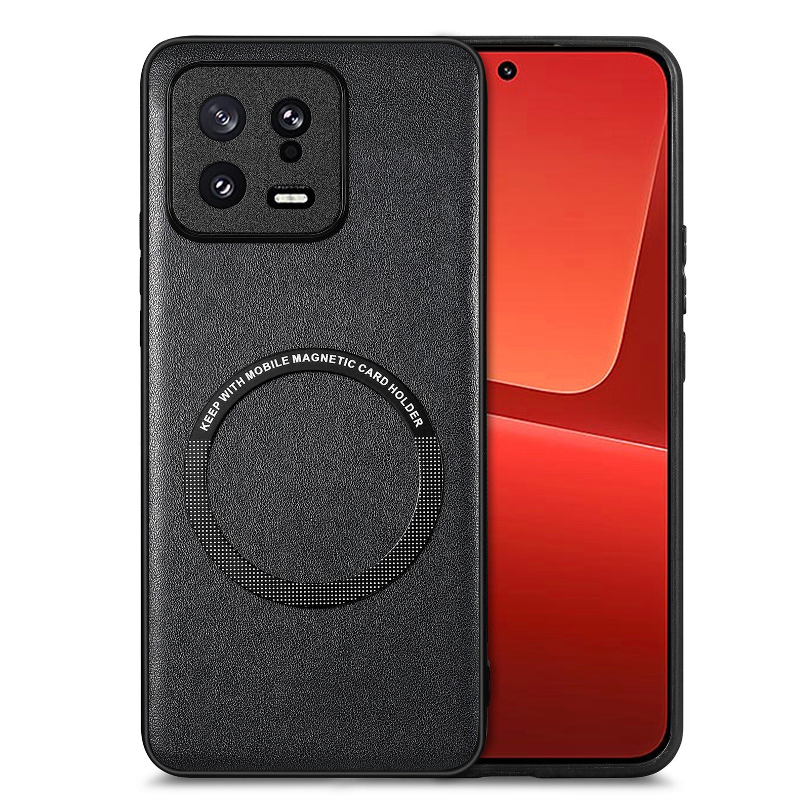 Anti-drop Phone Case Compatible with MagSafe for Xiaomi 13 5G PU Leather Coated PC TPU Cover Anti-drop Phone Case Compatible with MagSafe for Xiaomi 13 5G PU Leather Coated PC TPU Cover